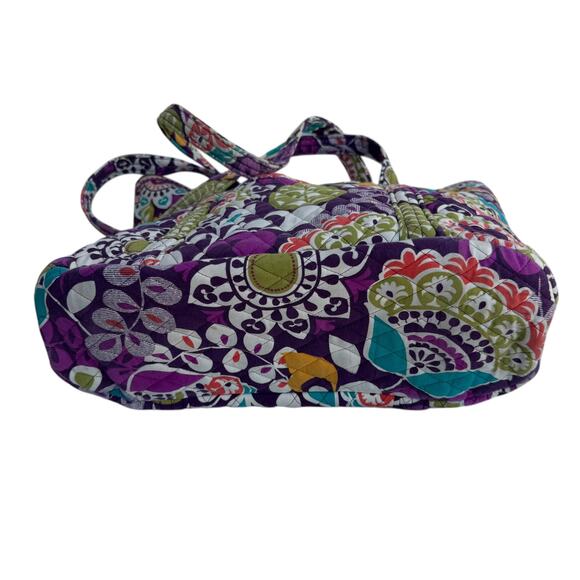 Vera Bradley Plum Crazy Large Multicolor Double-Handle Beach Tote Bag - Picture 10 of 16